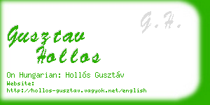 gusztav hollos business card