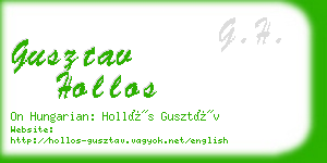 gusztav hollos business card